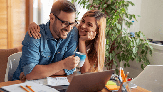 White Couple Computer 555X315
